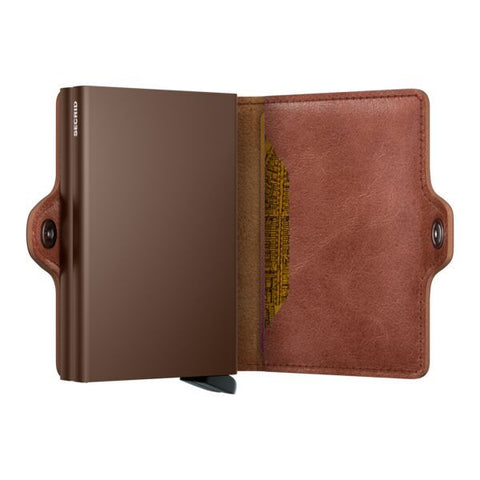 TWINWALLET VINTAGE GELDBÖRSE COGNAC-BRAUN SECRID BRAUN