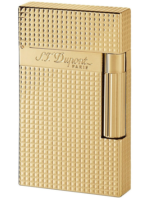 ST DUPONT LIGNE FEUERZEUG 2 DIAMANTKOPF GELBGOLD ART 016284 