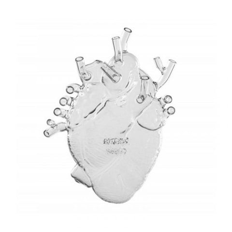 LOVE IN BLOOM GLASS HEART VASE SELETTI