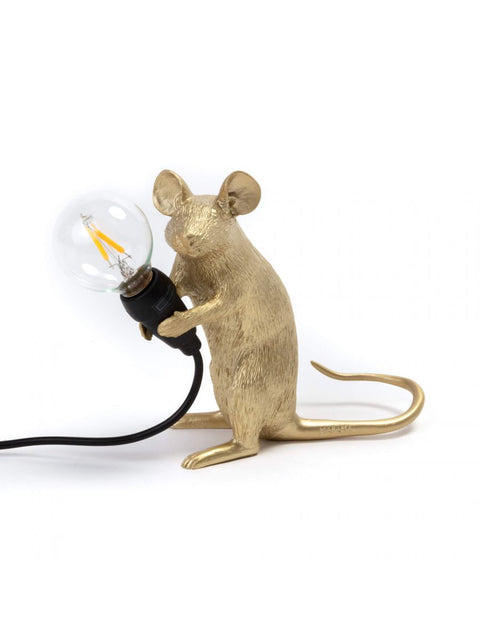 LAMPADA IN RESINA MOUSE LAMP MAC-GOLD CM.5X15 H.12,5 SEDUTO USB