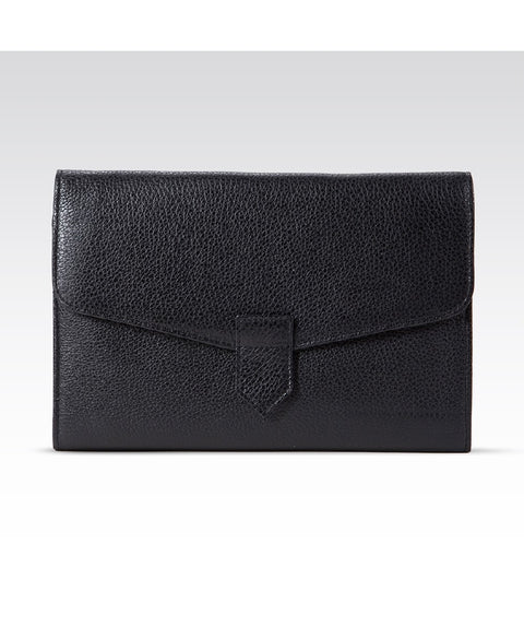 FABRIANO SCHWARZE REISETASCHE AUS LEDER