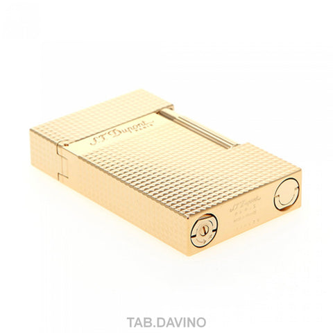 ST DUPONT LIGNE FEUERZEUG 2 DIAMANTKOPF GELBGOLD ART 016284 