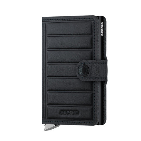"MINIWALLET SECRID PREMIUM EMBOSS LINES BLACK"