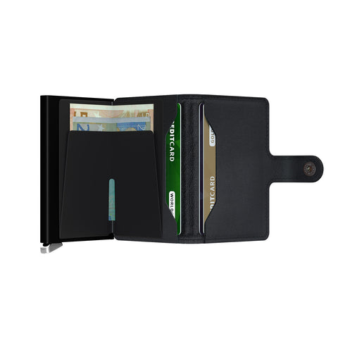 "MINIWALLET SECRID PREMIUM EMBOSS LINES BLACK"