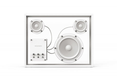 TRANSPARENTER WEISSER AUDIO-LAUTSPRECHER