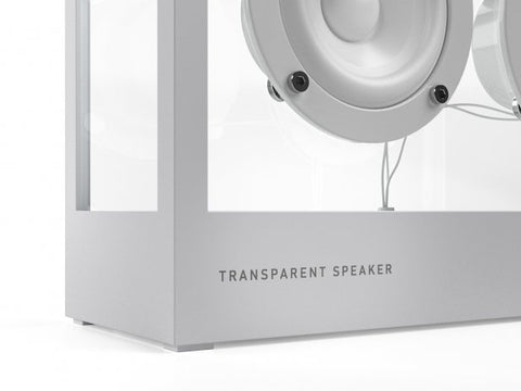 TRANSPARENTER WEISSER AUDIO-LAUTSPRECHER