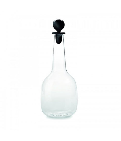 "SAFFRON BALL BOTTLE TRANSP. BLACK CAP"