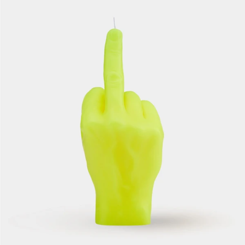 CANDELA  F*CK YOU NEON YELLOW CANDLEHAND