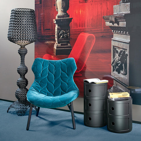 MODULAR NACHTTISCH 3 ELEMENTE MATTE KARTELL SCHWARZ 