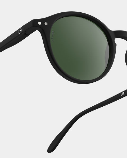 IZIPIZI SUN POLARISIERTE BRILLE MOD. D SCHWARZ-GRÜNE GLÄSER
