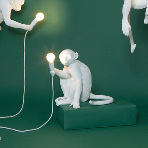 SELETTI LAMP RESIN MONKEY LAMP SITTING ART 14882