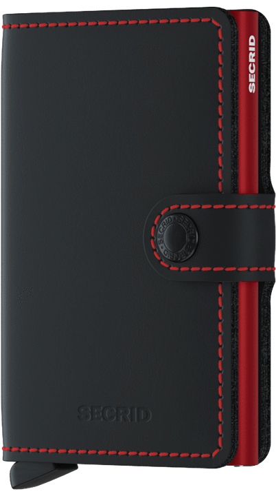 MINIWALLET SECRID MM MATT SCHWARZ ROT