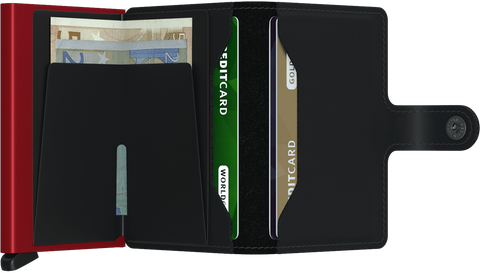 MINIWALLET SECRID MM MATT SCHWARZ ROT
