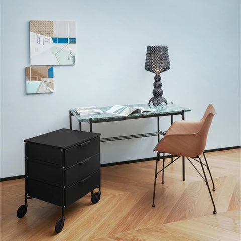 MOBIL MAT 3 KARTELL WITH WHEELS BLACK ART 02012/09