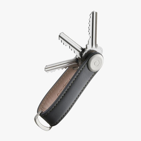 SCHLÜSSELANHÄNGER ORBITKEY 2.0 LEDER ANTHRAZIT/GRAU ART LTHO-2-CCGY