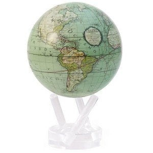 "GLOBE MOVA ANTIQUE TERRESTRIALGREEN 6" ART MG-6-GCT"