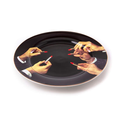 PORCELAIN DISH TOILETPAPER SELETTI LIPSTICK ART 16914