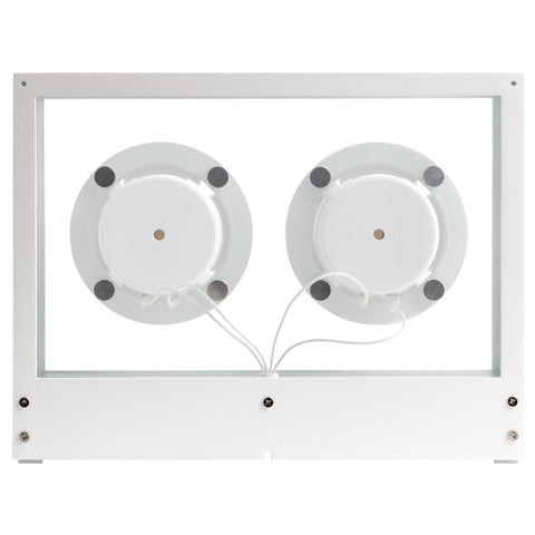 KLEINER TRANSPARENTER WEISSER AUDIO-LAUTSPRECHER