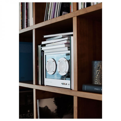 KLEINER TRANSPARENTER WEISSER AUDIO-LAUTSPRECHER