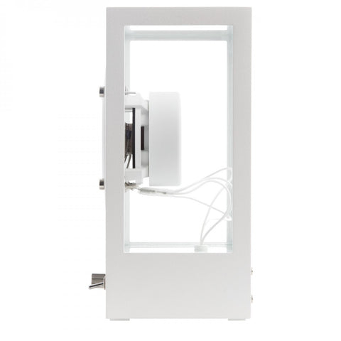 KLEINER TRANSPARENTER WEISSER AUDIO-LAUTSPRECHER