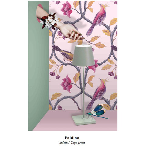 LAMPADA POLDINA PRO TAVOLO VERDE SALVIA ART LD340G3