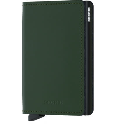 "SLIMWALLET SECRID MATTGRÜN SCHWARZ"