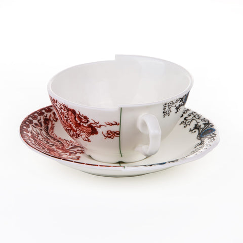 SELETTI HYBRID ZORA TEETASSE UND UNTERTASSE AUS PORZELLAN ART 09744