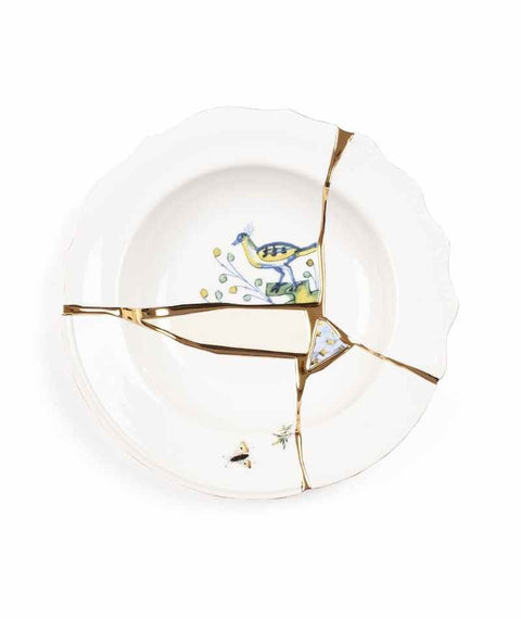 SELETTI KINTSUGI PORCELAIN SOUP PLATE ART 09621